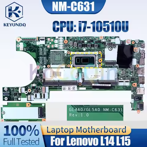 For LENOVO Thinkpad L14 L15 Notebook Mainboard NM-C631 SRGKY i5-10210U SRGKW i7-10510U UMA DDR4 Lapt