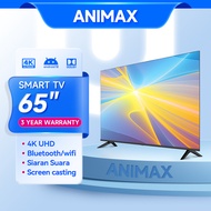 Animax Smart 65 Inch TV 4K UHD Android 11.0 LED Smart TV Bluetooth Digital 65 inch Televisi - Blueto