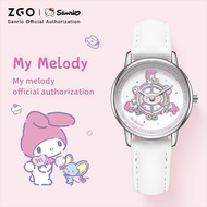 ZGO x Sanrio MyMelody Girl Watch Scratch-Resistant Mirror Comfortable Strap 30M Waterproof Ladies Wa