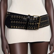 New Style 72k Air Eye Hollow Wide Belt Millennium Hot Girl Unique Fashion Belt All-Match Belt