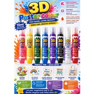 Stok Sedia Warna Poster 3D 10ml / 3D Poster Colour 10ml