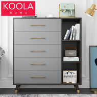 KOOLA Nordic Luxury Wood Chest of Drawer Cabinet Baju Almari Laci Drawer Laci Kayu