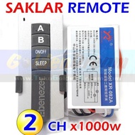 HQ Promo - 2x 1000w Wireless Switch AC 220v 2 Channel RF Remote COD