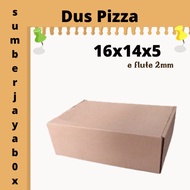 DUS PIZZA/KARDUS/BOX DIECUT KUNCIAN KANAN KIRI UK 16x14x5