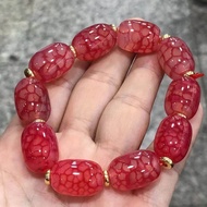 Rồng Tự nhiên quy mô Phượng máu phong cách xô Vòng tay đính hạt hồng Bloodline Băng nứt phong cách v