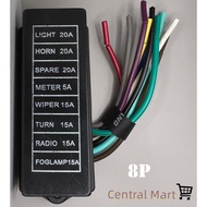 8 Way Fuse Holder With WIre Block Fuse Box