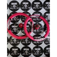 MERAH Wheelset PACKAGE RAZE PRO 20 451 FOLDING DISC BRAKE RED WHEEL SET RELG