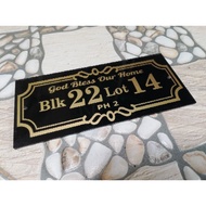 Personalized Homeplate ADDRESS ( 4x9 inches)