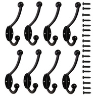 outlet 8pcs/pack Dual Utility Cabinet With Screws Rustic Bedroom Hat Coat Hanger Metal Home Wall Mou