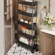 全城熱賣 - 門後夾縫收納櫃 衛生間超薄極窄浴室置物架 落地縫隙帶輪移動收納架（快遞送貨上門）