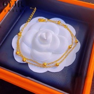 OYJR Gelang Tangan Emas Gold Beads Bracelet for Women Anti Rust Bangles Bracelets Jewelry 手链