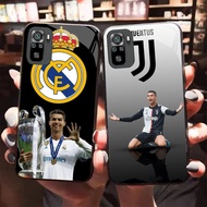 HW-13 FC CR7 Glass Casing for Xiaomi Redmi Note poco M5S 10S M3 SE 11 M4 10T 10 11S Pro 5G