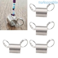 Un* 10 Pcs Creative Bead Line End Stainless Steel Bead Stoppers Spring Crimp Ends