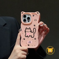 3D Wave Cat Ears Phone Case For Honor X9D X9C X9B X9A X8D X8C X8B X8A X8 X7D X7C X7B X7A 5G 4G Cover
