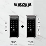 [Door + Gate] EAZEA Tab Digital Door Lock + EAZEA Tab-G Digital Gate Lock | 4 IN 1 | PIN Code, RFID Access, Key, Wi-Fi | 100% Made in Korea | 2 Years Onsite Warranty | 000+ 5 Star Reviews | HDB Door, HDB Gate | Smart Lock