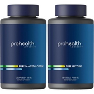 ProHealth Pure Glycine 1000 mg, 120 Capsules + Pure N-Acetyl Cysteine (NAC) 600 mg, 120 Capsules Pac