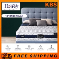 (FREE Shipping) HONEY 100% Authentic 10''Thickness BACK RELAX / Anti-Static / Pocket Spring Mattress / Spinal Support