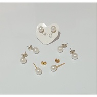 Pearl Stud Earrings 925 Silver Earring Stud Earrings