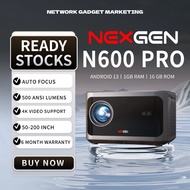 NexGen N600 PRO Projector Android 13 with Dual WIFi Band Auto Focus + Bluetooth