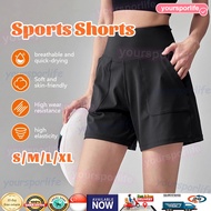 Women's Athletic Plus Size Fitness Yoga Shorts High Waist Sports Shorts Cycling Casual Quick Dry Run