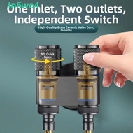 TN5WC4 Double Outlet Valve, Universal Interface Stainless Steel Shower Shut Off Valve, Space Saving 