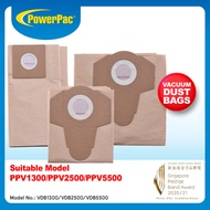 PowerPac Compatible Vacuum Cleaner Paper Dust Bags (VDB1300/VDB2500/VDB5500)