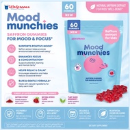 JoySpring Mood Munchies Saffron Gummies for Kids 4+ | Saffron Extract Supplement with GABA, Passion
