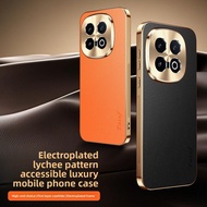 YYN Case For Vivo IQoo 13 IQOO13 Casing Electroplated lychee peel pattern Shockproof Phone Case Hard