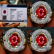 Batu permata natural red ruby pigeon blood plus memo