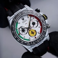 我用自己的 勞力士地通拿 打造了這款 法拉利手錶 DiW Rolex Daytona FERRARI WATCH CarboQuartz (零售價: 歐元 68990)
