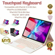 TOUCHPAD KEYBOARD for iPad Case Keyboard Magnetic Keyboard Build in Pen Slot iPad Pro iPad Air iPad 