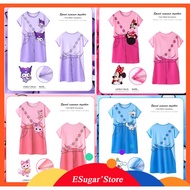 Frozen 2 Elsa For Girl Dress Hello Kitty Unicorn Kuromi Minnie Mouse Kids Pink Clothing Sleepwear Nightdress