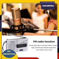 [Colorfull.sg] Mini AM/FM Radio AA Battery Powered Full-wave Band Emergency Radio Receiver