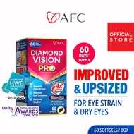 AFC Diamond Vision PRO 4X-Dry Tired Eyes Blurred Vision Blue Light Eye Fatigue - Free Form Lutein 4X
