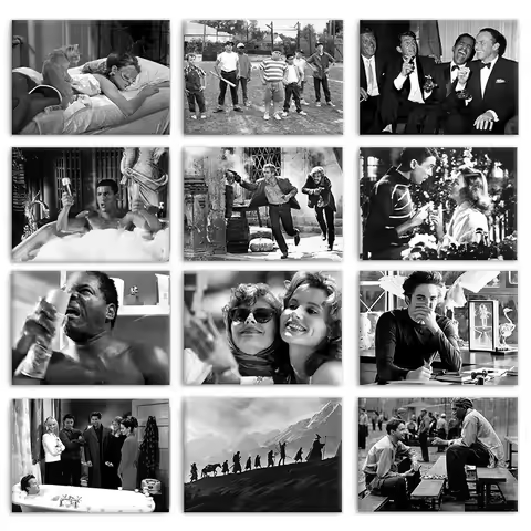 Black and White Classic Movie Scenes Poster Friday Fleabag Funny Photography Canvas Painting Wall Ar