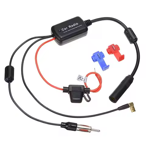 M50K-FM Radio Antenna Amplifier DAB/FM/AM Radio Signal Booster 12V Car Mounted FM Radio Receiver
