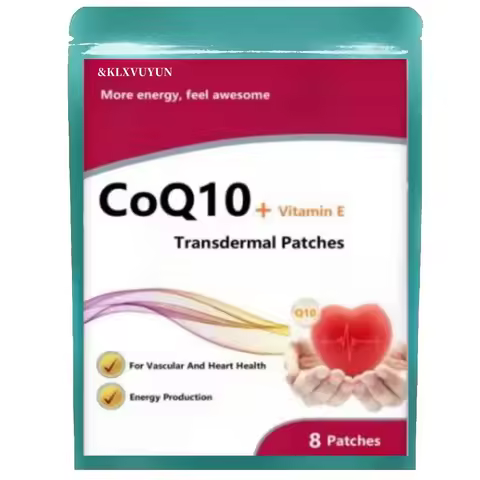 CoQ10 100mg - Antioxidant Supplement For Vascular And Heart & Energy Production - Transdermal Patche