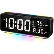 AMIR Digital Alarm Clock, 6.5" Large Display Bedside Clock, Plug-In Clock