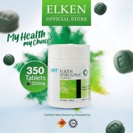 [Kedai Rasmi] Elken Spirulina 350 Tablet 200mg Suplemen Alga Organik Tambah Tenaga & Imun