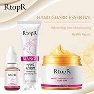 RtopR FDA ชุดบำรุงมือขิงแบคทีเรียเล็บน้ำมันหอมระเหยมะม่วงความชื้นซ่อมแฮนด์ครีมมะม่วงยุงไวท์เทนนิ่งมื