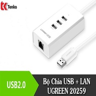Ugreen 20259 3-Port USB Splitter + Lan