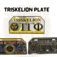 Tau Gamma Phi Plate | Tau Gamma Phi | Triskelion Plate