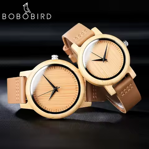 BOBO BIRD Watch Women relogio masculino Quartz Watches Men Bamboo Wood Couple Wristwatches Gifts Ite