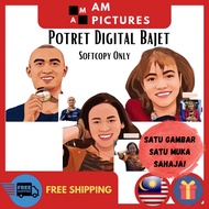 LUKISAN POTRET | COLOUR POTRET | POTRET BAJET