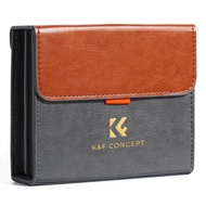K&F Concept 100*100mm/100*150mm Square Filter Pouch for 3 Lens Filters + 1 Filter Holder, Microfiber
