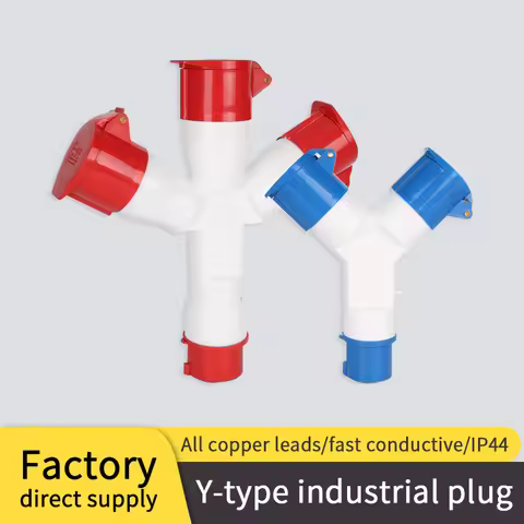 Two-way Three-way Industrial Plug Multi-function Socket Connector Waterproof Y-type One-point Three
