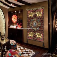 Mandala Inn Room B & B Painting Retro Wall Ethnic Style Fabric Pattern Elephant Hanging Cloth Bedsid