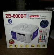 Plus Remote Spaker Poertable Mp3 Bluetooth Zb800bt Polos Tanpa Stiker