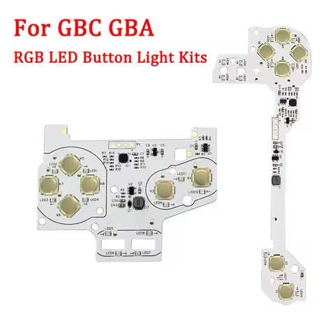 New RGB Button Light Dome Sheet Kits For GBA GBC with 4 Modes Light Colors Modify For Nintendo GameB