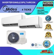 MIDEA MSE4OD-28 / MSEID-09 x 2 System 2 AE PRO Inverter Aircon R410a 4ticks ✔✔✔✔ - FREE INSTALLATION / REPLACEMENT / DISPOSAL